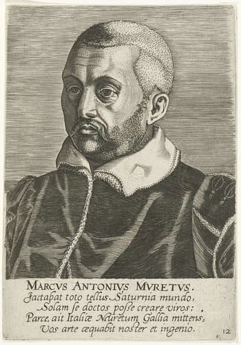 Portret van Marco Antonio Muretus by Philips Galle