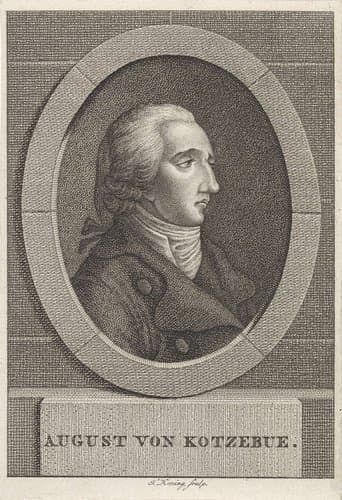 Portret van August Friedrich Ferdinand von Kotzebue by Theodoor Koning