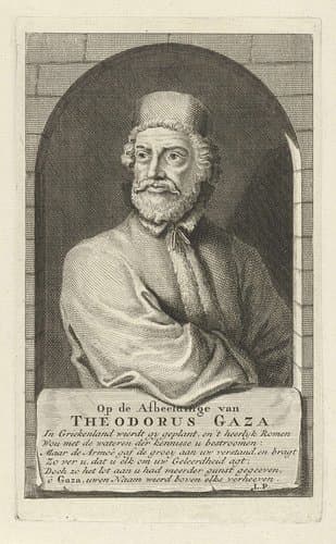 Portret van Theodorus Gaza by Adolf van der Laan
