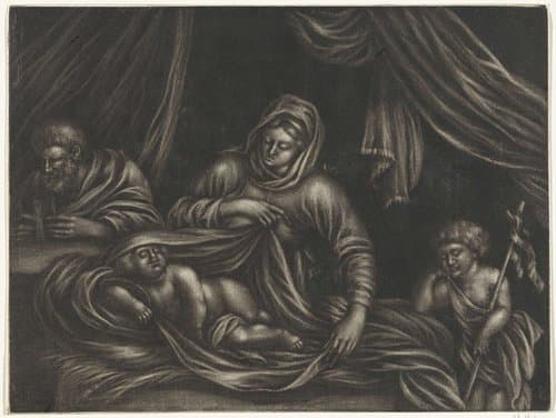 Heilige Familie met Johannes de Doper by Jan van Somer