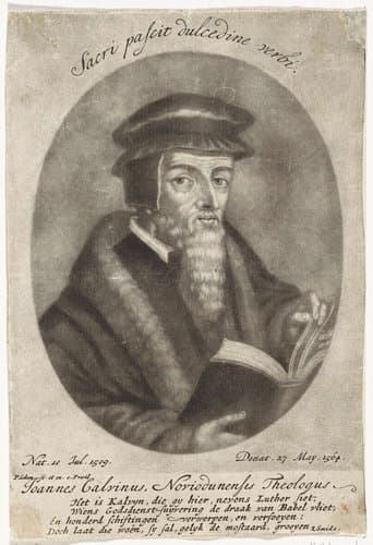 Portret van de reformator Johannes Calvijn by Pieter Schenk (I)