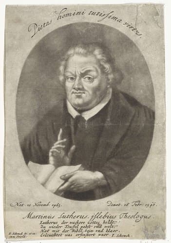 Portret van Martin Luther by Pieter Schenk (I)
