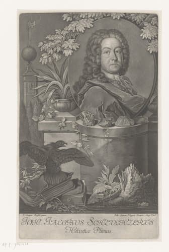 Portret van Johann Jakob Scheuchzer