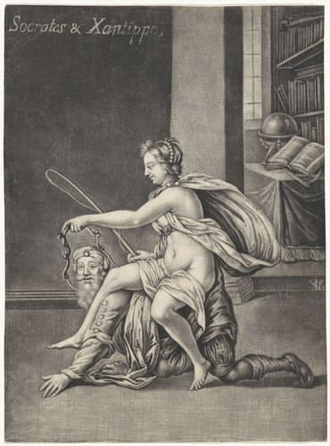 Socrates en Xantippe by Jan van Somer