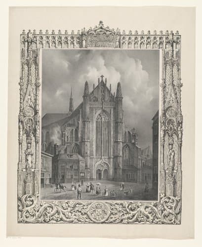 Hooglandse kerk te Leiden by Ludwig Michael Nader