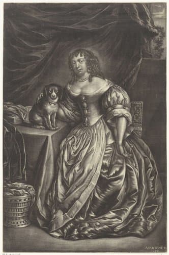 Vrouw met een hond by Jan van Somer