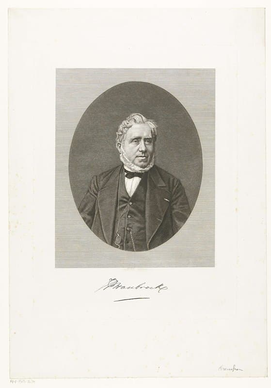Portret van Johannes Petrus Hasebroek by Friedrich Wilhelm Burmeister