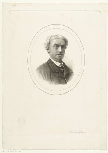 Portret van Carel Vosmaer by Petrus Johannes Arendzen