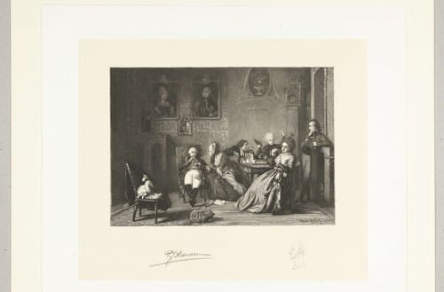 Gezelschap in een salon by Petrus Johannes Arendzen