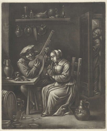 Musicerend paar by Jan van Somer