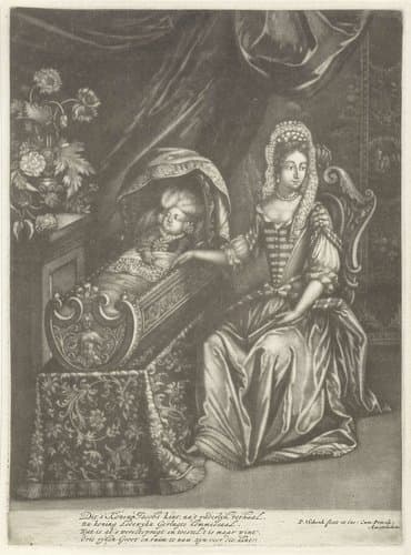 Jacobus Frans Eduard, prins van Wales, als kind by Pieter Schenk (I)