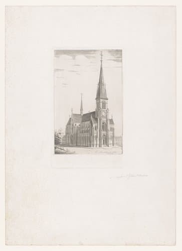 Ontwerp voor de parochiekerk Sint-Amandus in Antwerpen by Louis Baeckelmans