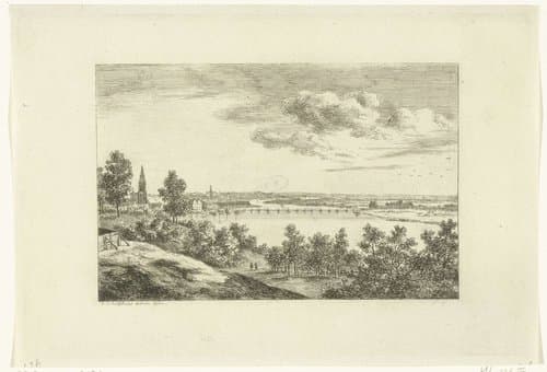 Gezicht op een brug bij Arnhem by Ernst Willem Jan Bagelaar