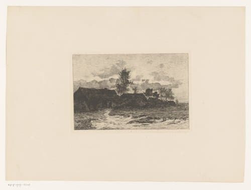 Gehucht op de heide by Emile de Baré