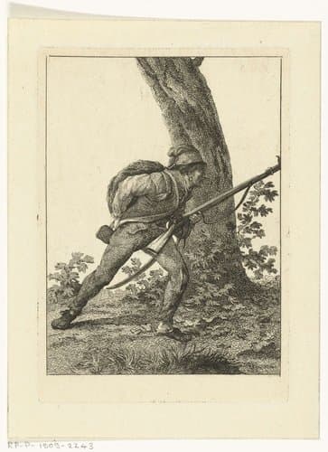 Soldaat met geweer in de hand by Joannes Bemme