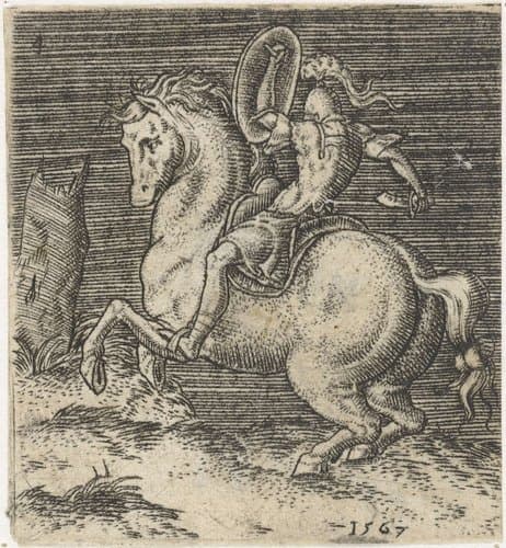 Romeinse ruiter te paard by Abraham de Bruyn