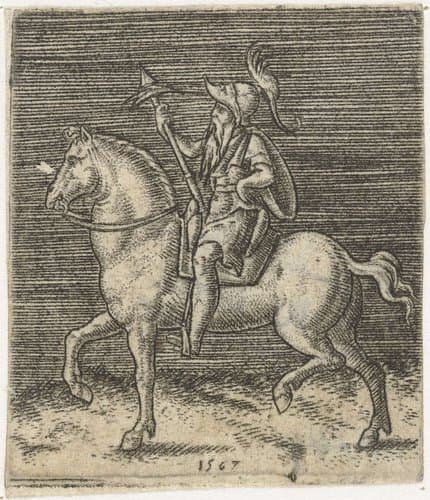 Romeinse ruiter te paard by Abraham de Bruyn