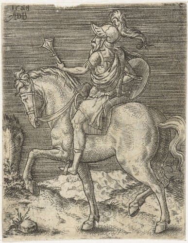 Romeinse ruiters te paard by Abraham de Bruyn
