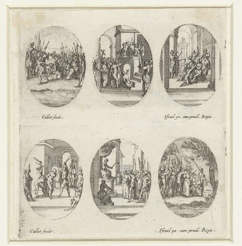 Zes Passiescènes: Kruisdraging by Jacques Callot