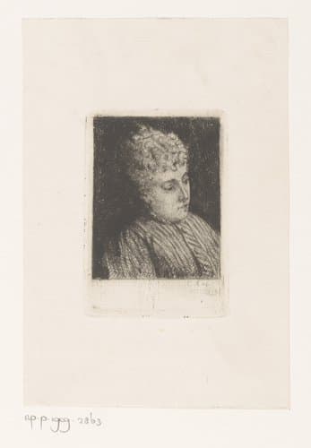 Portret van een jonge vrouw by Constant Aimé Marie Cap