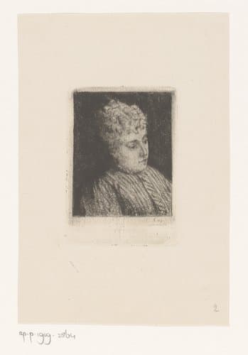 Borstbeeld van een jonge vrouw by Constant Aimé Marie Cap