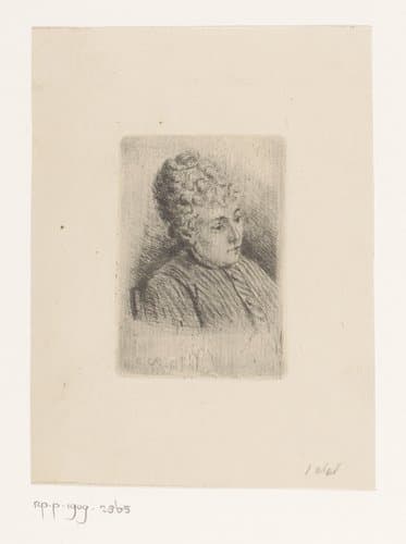 Borstbeeld van een jonge vrouw by Constant Aimé Marie Cap