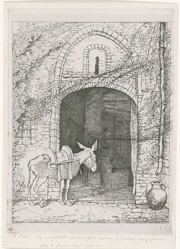 Ezel voor zijn stal by Jacobus Ludovicus Cornet