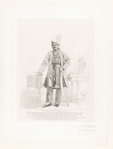 Portret van Raja Sourindro Mohun Tagore
