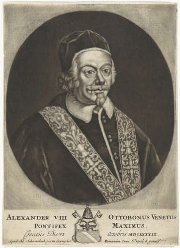 Portret van paus Alexander VIII by anonymous