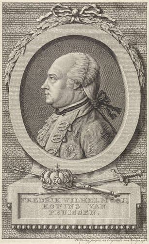 Portret van Frederik Willem II, koning van Pruisen by Theodoor Koning