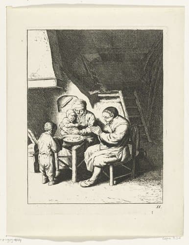 Gezin aan tafel voor de maaltijd by anonymous