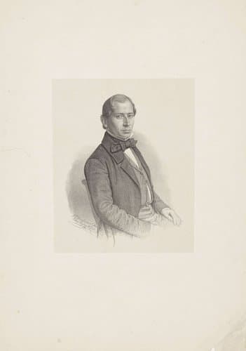 Portret van een onbekende man by Johann Peter Berghaus