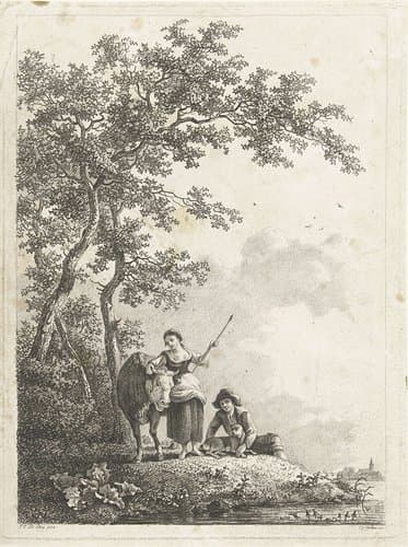 Landschap met koe by Philippe Cardon