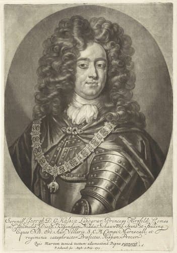 Portret van George Lodewijk van Hessen-Darmstadt by Pieter Schenk (I)
