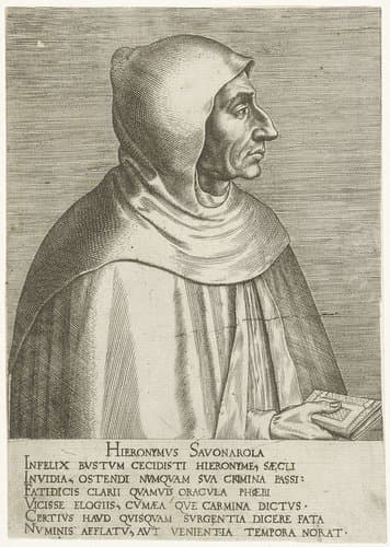 Portret van Girolamo Savonarola by Philips Galle