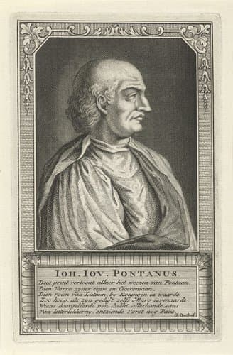 Portret van Giovanni Gioviano Pontano by Adolf van der Laan
