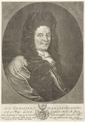 Portret van de jurist Johann Christian Gebhard Scultetus by Pieter Schenk (I)