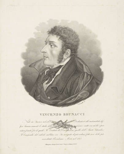 Portret van wiskundige Vincenzo Brunacci