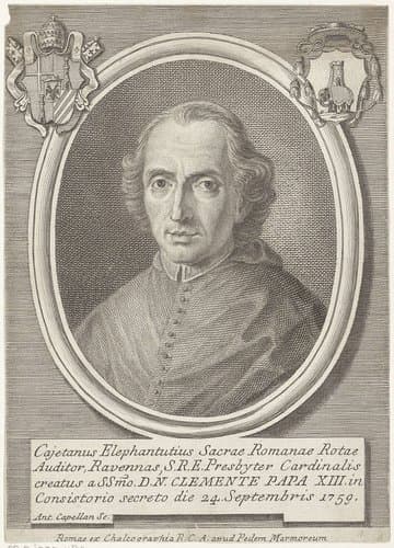 Portret van kardinaal Gaetano Fantuzzi, ook bekend als Cajetanus Elephantutius