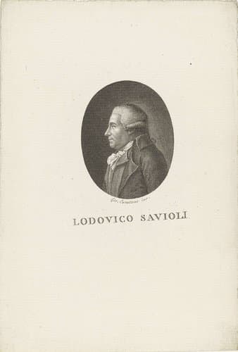Portret van dichter en historicus Ludovico Savioli