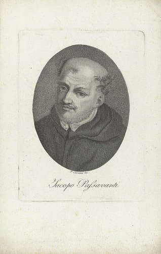 Portret van schrijver en architect Jacopo Passavanti