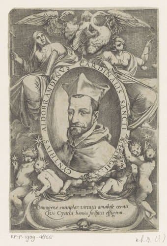Portret van kardinaal Cinzio Aldobrandini by Agostino Carracci
