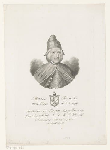 Portret van doge Marco Foscarini by Antonio Nani