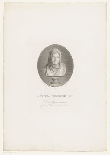 Portretbuste van schrijfster Giustina Renier Michiel by Antonio Nardello