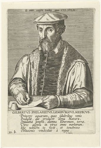 Portretten van beroemde Nederlandse en Vlaamse geleerden by Philips Galle