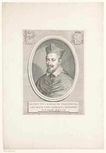 Portretten van kardinalen met twee wapenschilden