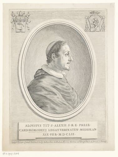 Portret van kardinaal Luigi Omodei by Giuseppe Maria Testana