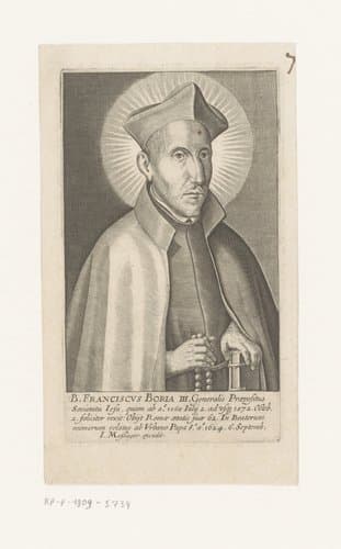 Portret van Franciscus Borgia by anonymous; Jean Messager
