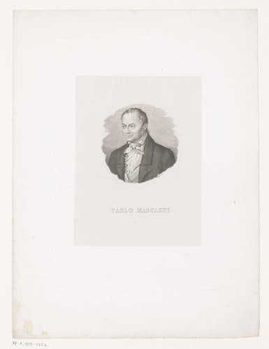 Portret van Paolo Mascagni by Jean Denis Nargeot
