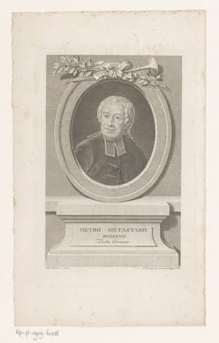 Portret van Pietro Metastasio by Friedrich Grögory